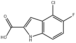 4-chloro-5-fluoro-1H-indole-2-carboxylic acid 구조식 이미지