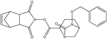 1,6-Diazabicyclo[3.2.1]octane-2-carboxylic acid, 7-oxo-6-(phenylmethoxy)-, (3aR,4S,7R,7aS)-1,3,3a,4,7,7a-hexahydro-1,3-dioxo-4,7-methano-2H-isoindol-2-yl ester, (1R,2S,5R)- Structure