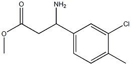 METHYL 3-AMINO-3-(3-CHLORO-4-METHYLPHENYL)PROPANOATE Structure