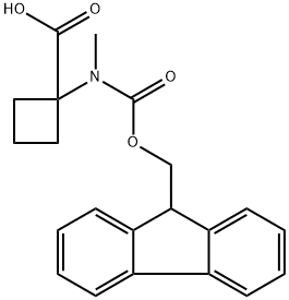 1-[9H-fluoren-9-ylmethoxycarbonyl(methyl)amino]cyclobutane-1-carboxylic acid Structure