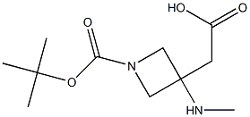 2-{1-[(tert-butoxy)carbonyl]-3-(methylamino)azetidin-3-yl}acetic acid Structure