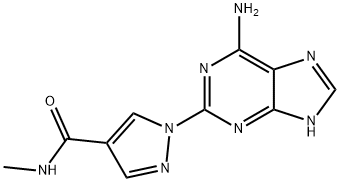 1H-Pyrazole-4-carboxamide, 1-(6-amino-9H-purin-2-yl)-N-methyl- Structure