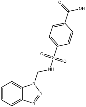 Benzoic acid, 4-[[(1H-benzotriazol-1-ylmethyl)amino]sulfonyl]- Structure