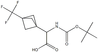 2-{[(tert-butoxy)carbonyl]amino}-2-[3-(trifluoromethyl)bicyclo[1.1.1]pentan-1-yl]acetic acid 구조식 이미지