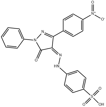 4-{2-[3-(4-nitrophenyl)-5-oxo-1-phenyl-1,5-dihydro-4H-pyrazol-4-ylidene]hydrazino}benzenesulfonic acid 구조식 이미지