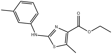 5-Methyl-2-m-tolylaminothiazole-4-carboxylic acid ethyl ester Structure