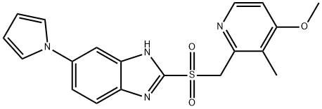 1H-Benzimidazole, 2-[[(4-methoxy-3-methyl-2-pyridinyl)methyl]sulfonyl]-6-(1H-pyrrol-1-yl)- 구조식 이미지