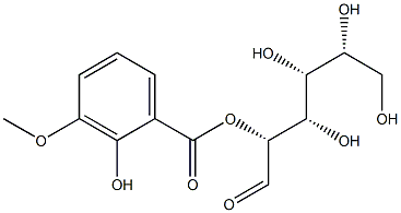 2-hydroxy-3-methoxybenzoic acid glucose ester Structure