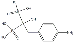 [2-(4-aminophenyl)-1-hydroxy-1-phosphonoethyl]phosphonic acid Structure