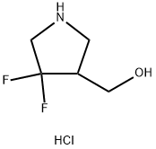 (4,4-difluoropyrrolidin-3-yl)methanol hydrochloride 구조식 이미지