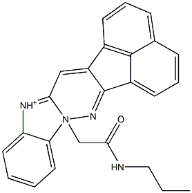 8-[2-oxo-2-(propylamino)ethyl]-8H-acenaphtho[1',2':3,4]pyridazino[1,6-a]benzimidazol-13-ium Structure