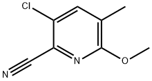 2-Pyridinecarbonitrile, 3-chloro-6-methoxy-5-methyl- 구조식 이미지