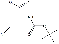 1-{[(tert-butoxy)carbonyl]amino}-3-oxocyclobutane-1-carboxylic acid Structure