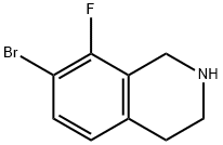 7-bromo-8-fluoro-1,2,3,4-tetrahydroisoquinoline 구조식 이미지
