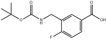 3-[(Boc-amino)methyl]-4-fluorobenzoic Acid Structure