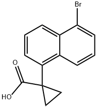 1-(5-Bromonaphthalen-1-yl)cyclopropane-1-carboxylic acid Structure