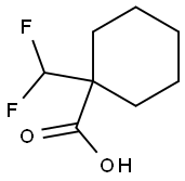 1-(difluoromethyl)cyclohexane-1-carboxylic acid Structure