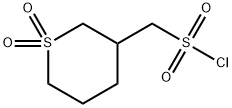 (1,1-dioxidotetrahydro-2H-thiopyran-3-yl)methanesulfonyl chloride 구조식 이미지