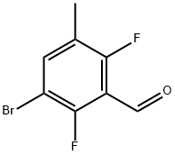 3-bromo-2,6-difluoro-5-methylbenzaldehyde Structure