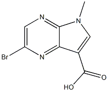 2-bromo-5-methyl-5H-pyrrolo[2,3-b]pyrazine-7-carboxylic acid Structure