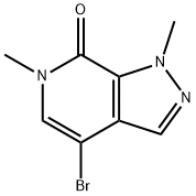 4-bromo-1,6-dimethyl-1,6-dihydro-7H-pyrazolo[3,4-c]pyridin-7-one 구조식 이미지