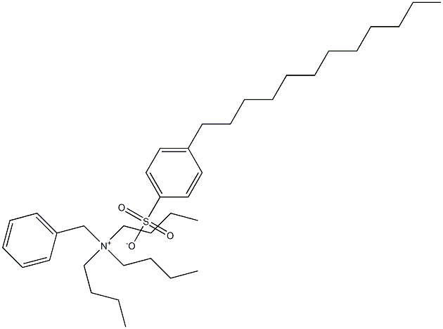 (N-benzyl-N,N,N-tributyl)ammonium 4-dodecylbenzenesulfonate Structure