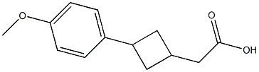 2-(3-(4-methoxyphenyl)cyclobutyl)acetic acid Structure