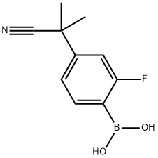 4-(1-Cyano-1-methylethyl)-2-fluorophenylboronic acid Structure