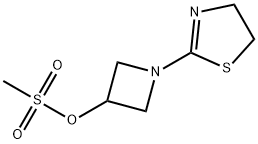 3-Azetidinol, 1-(4,5-dihydro-2-thiazolyl)-, methanesulfonate (ester) 구조식 이미지