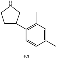 3-(2,4-dimethylphenyl)pyrrolidine hydrochloride Structure