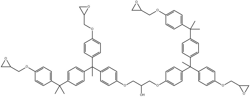 2-Propanol,1,3-bis[4-[1-[4-[1-methyl-1-[4-(2-oxiranylmethoxy)phenyl]ethyl]phenyl]-1-[4-(2-oxiranylmethoxy)phenyl]ethyl]phenoxy]- Structure