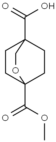 1-(Methoxycarbonyl)-2-oxabicyclo[2.2.2]octane-4-carboxylic acid 구조식 이미지