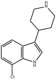 7-chloro-3-(4-piperidinyl)-1H-Indole Structure