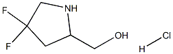 (4,4-difluoropyrrolidin-2-yl)methanol hydrochloride 구조식 이미지