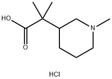 2-methyl-2-(1-methylpiperidin-3-yl)propanoic acid hydrochloride Structure