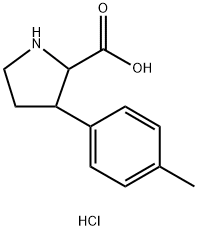 3-(4-methylphenyl)pyrrolidine-2-carboxylic acid hydrochloride 구조식 이미지