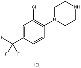 1-[2-chloro-4-(trifluoromethyl)phenyl]piperazine hydrochloride Structure