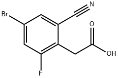 4-Bromo-2-cyano-6-fluorophenylacetic acid 구조식 이미지