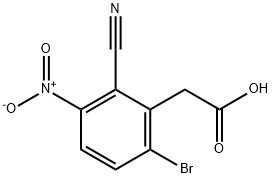 6-Bromo-2-cyano-3-nitrophenylacetic acid Structure