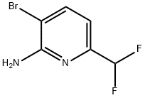 3-bromo-6-(difluoromethyl)pyridin-2-amine 구조식 이미지