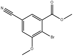 Methyl 2-bromo-5-cyano-3-methoxybenzoate 구조식 이미지