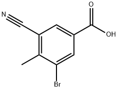 3-Bromo-5-cyano-4-methylbenzoic acid Structure
