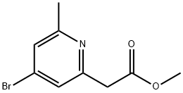 methyl 2-(4-bromo-6-methylpyridin-2-yl)acetate Structure