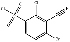 4-bromo-2-chloro-3-cyanobenzenesulfonyl chloride 구조식 이미지