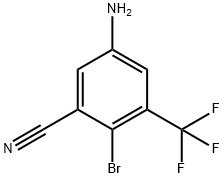 4-Bromo-3-cyano-5-(trifluoromethyl)aniline Structure