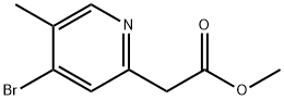 methyl 2-(4-bromo-5-methyl-2-pyridyl)acetate Structure