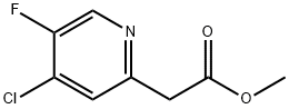 (4-Chloro-5-fluoro-pyridin-2-yl)-acetic acid methyl ester Structure