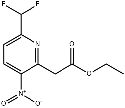 2-Pyridineacetic acid, 6-(difluoromethyl)-3-nitro-, ethyl ester Structure