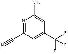 6-amino-4-(trifluoromethyl)picolinonitrile 구조식 이미지