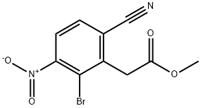 Methyl 2-bromo-6-cyano-3-nitrophenylacetate Structure